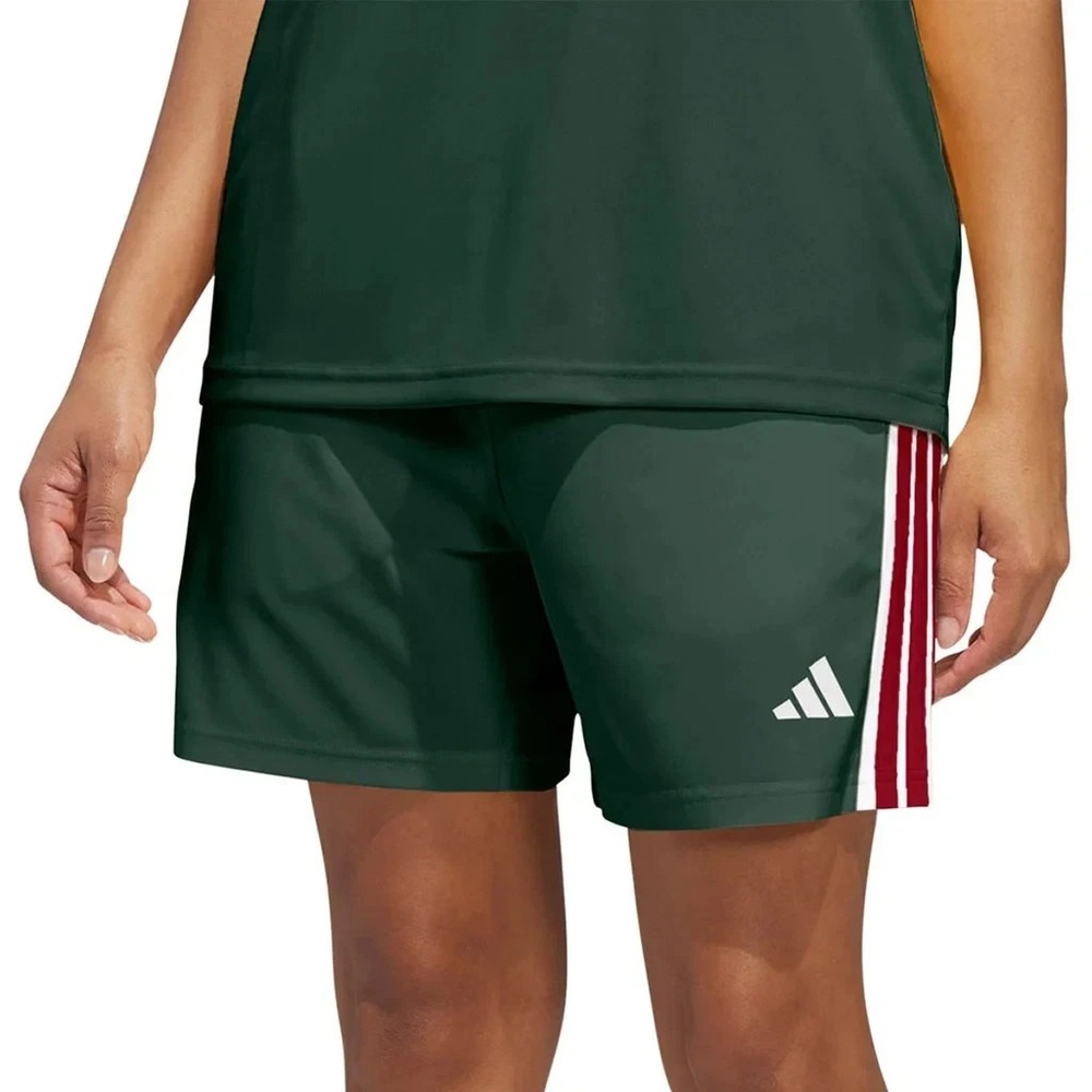 adidas Women's 3-Stripes Short, Green, Size: Large, New